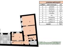 Pronájem bytu 2+kk, Praha - Nové Město, Soukenická, 73 m2