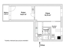Prodej bytu 2+1, Strážnice, Smetanova, 52 m2