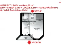 Pronájem bytu 2+kk, Velký Osek, U hřiště, 69 m2