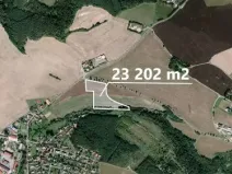 Prodej podílu pole, Davle, 7734 m2