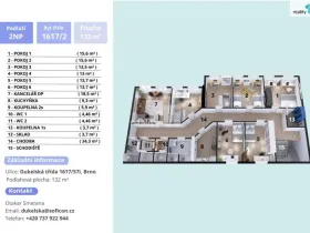 Pronájem atypického bytu, Brno - Husovice, Dukelská třída, 132 m2