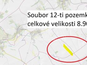 Prodej pole, Šaratice, 8900 m2