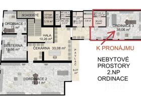 Pronájem ordinace, Písek, Havlíčkovo nám., 41 m2
