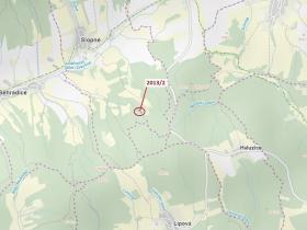 Dražba pozemku, Slopné, 1363 m2