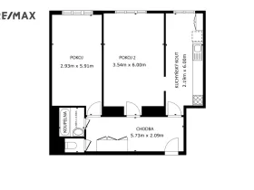 Pronájem bytu 2+1, Praha - Vinohrady, náměstí Jiřího z Lobkovic, 62 m2