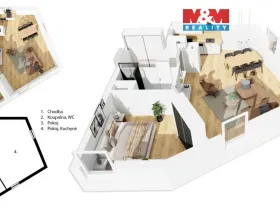 Prodej bytu 2+kk, Praha - Střížkov, Střížkovská, 66 m2