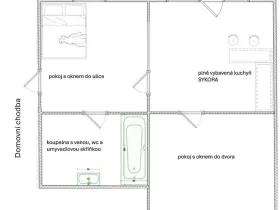 Pronájem bytu 3+kk, Mšeno, Mělnická, 41 m2