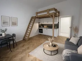Pronájem bytu 1+kk, Praha - Vinohrady, Velehradská, 25 m2