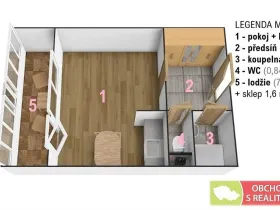 Pronájem bytu 1+kk, Praha, Bachova, 35 m2