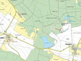 Dražba lesa, Komárov, 2175 m2