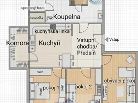 Prodej bytu 4+kk, Praha - Chodov, Jažlovická, 69 m2