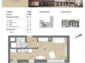 Prodej bytu 1+kk, Brno - Husovice, Vranovská, 35 m2