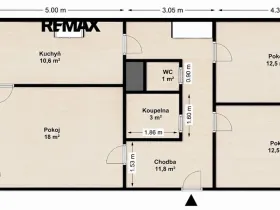 Prodej bytu 3+1, Praha - Stodůlky, Borovanského, 73 m2