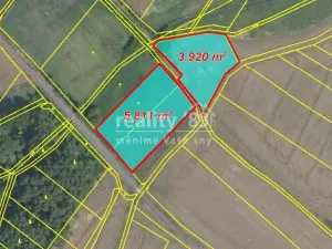 Prodej pole, Kostelec nad Labem - Jiřice, 12885 m2