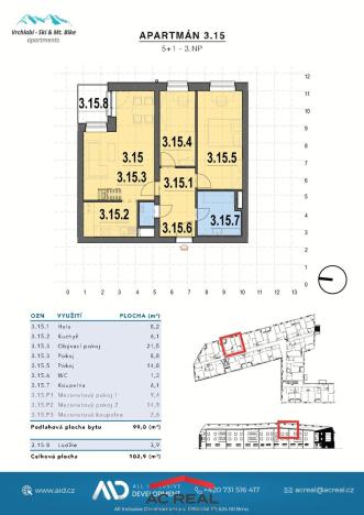 Prodej bytu 4+1, Vrchlabí - Hořejší Vrchlabí, Horská, 99 m2