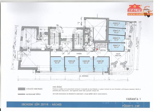 Pronájem obchodního prostoru, Náchod, Krámská, 160 m2