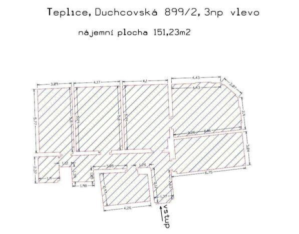 Pronájem kanceláře, Teplice, Duchcovská, 151 m2