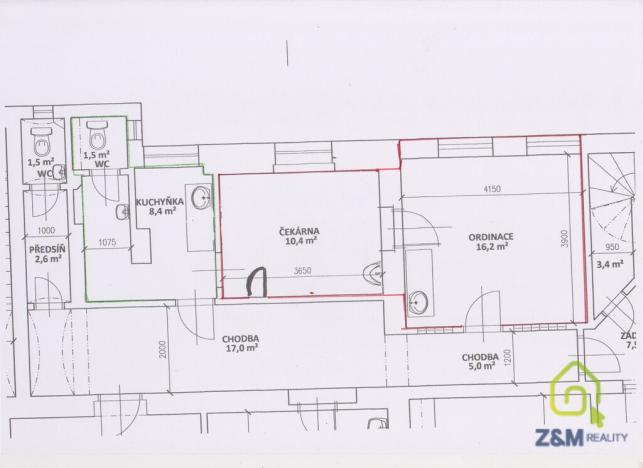Pronájem obchodního prostoru, Sokolov, nábřeží Petra Bezruče, 26 m2