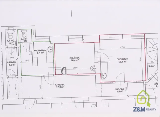 Pronájem obchodního prostoru, Sokolov, nábřeží Petra Bezruče, 26 m2