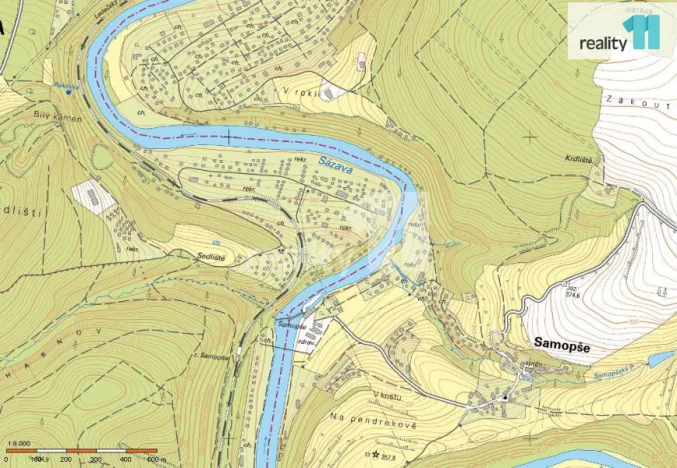 Prodej pozemku, Samopše, 643 m2