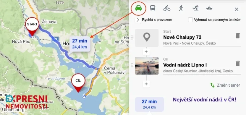 Prodej bytu 3+1, Nová Pec - Nové Chalupy, 76 m2