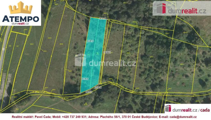 Prodej pozemku pro bydlení, Tábor, U Čápova dvora, 3889 m2