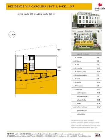 Prodej bytu 3+kk, Praha - Břevnov, Bělohorská, 87 m2