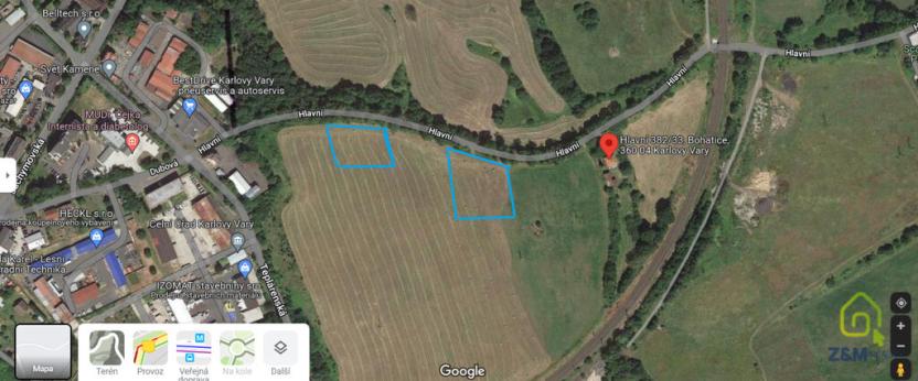 Prodej pozemku pro komerční výstavbu, Karlovy Vary, 1322 m2