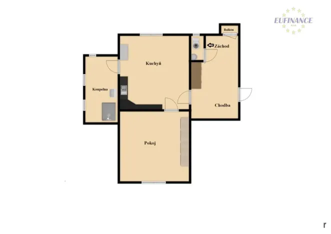Pronájem bytu 1+1, Kralupy nad Vltavou - Lobeček, Máchova, 50 m2