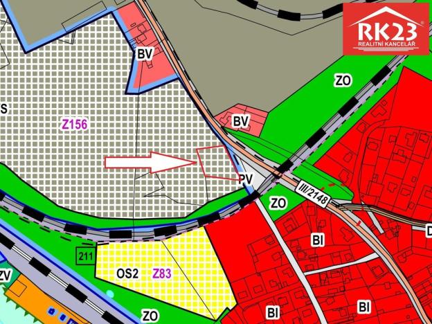 Prodej pozemku pro komerční výstavbu, Cheb, Podhradská, 2385 m2