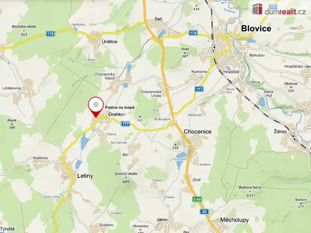 Prodej pozemku pro bydlení, Drahkov, 1247 m2