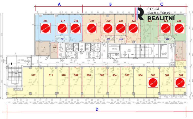 Pronájem kanceláře, Zlín, Kvítková, 29 m2