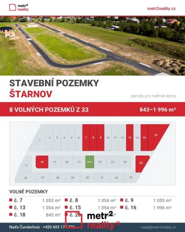 Prodej pozemku pro bydlení, Štarnov, 1080 m2