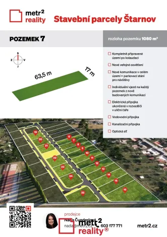 Prodej pozemku pro bydlení, Štarnov, 1080 m2