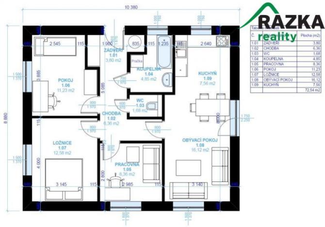 Prodej rodinného domu, Tachov, 72 m2