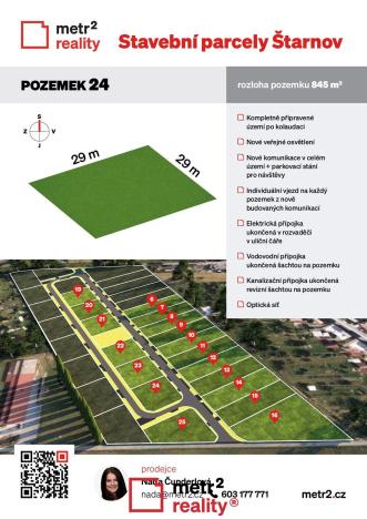 Prodej pozemku pro bydlení, Štarnov, 845 m2