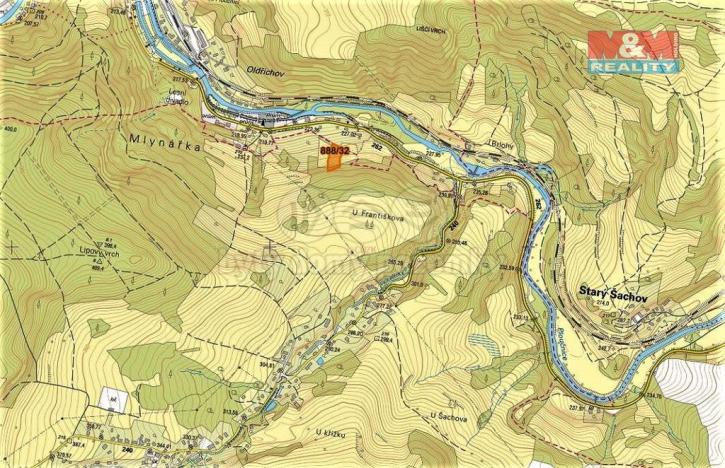 Prodej trvalého travního porostu, Valkeřice, 2833 m2