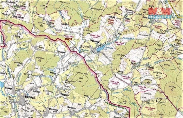 Prodej lesa, Všeruby, 892 m2