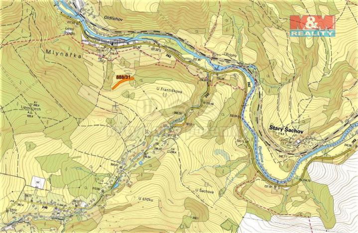 Prodej trvalého travního porostu, Valkeřice, 1493 m2