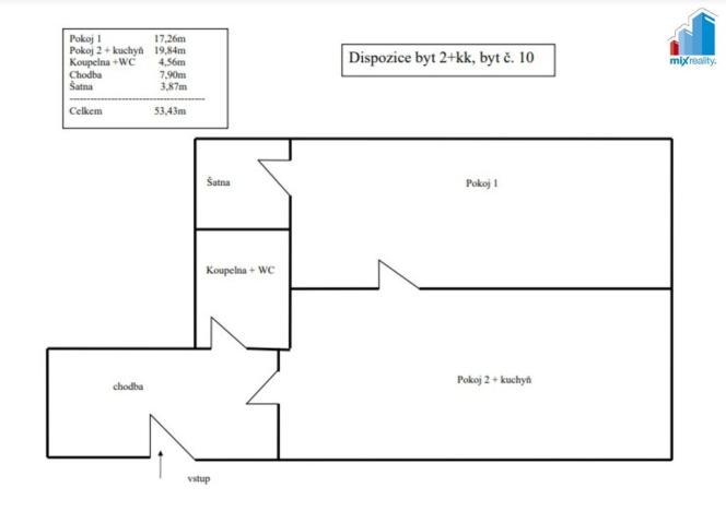 Prodej bytu 2+kk, Stříbro, Smetanova, 53 m2