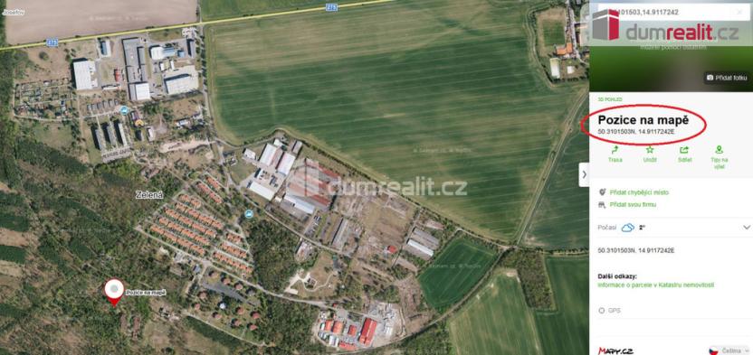 Prodej pozemku pro komerční výstavbu, Luštěnice - Zelená, 636 m2