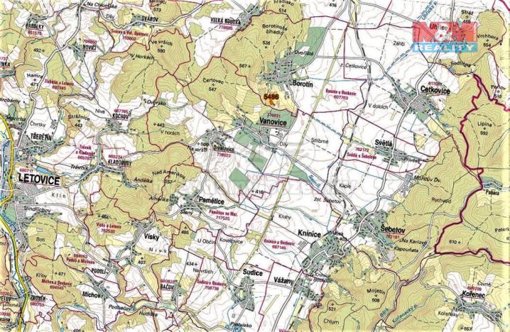 Prodej trvalého travního porostu, Borotín, 4646 m2