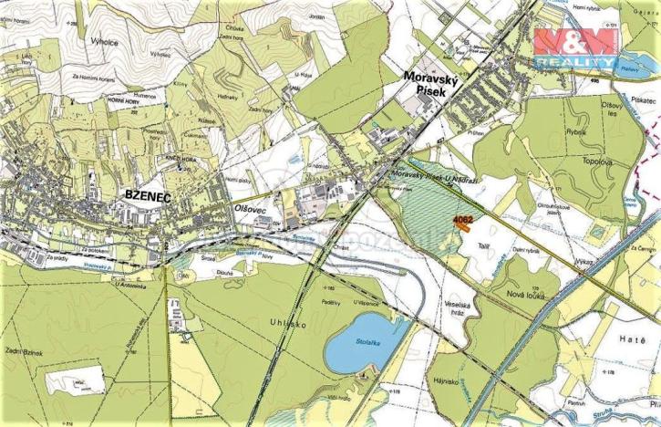 Prodej trvalého travního porostu, Moravský Písek, 4960 m2