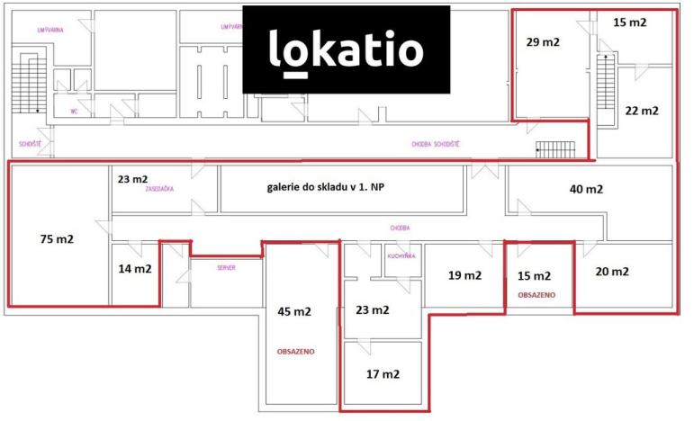 Pronájem kanceláře, Brno, 297 m2