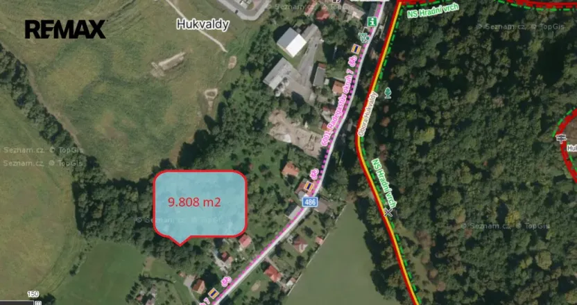 Prodej pozemku pro bydlení, Hukvaldy, 9808 m2