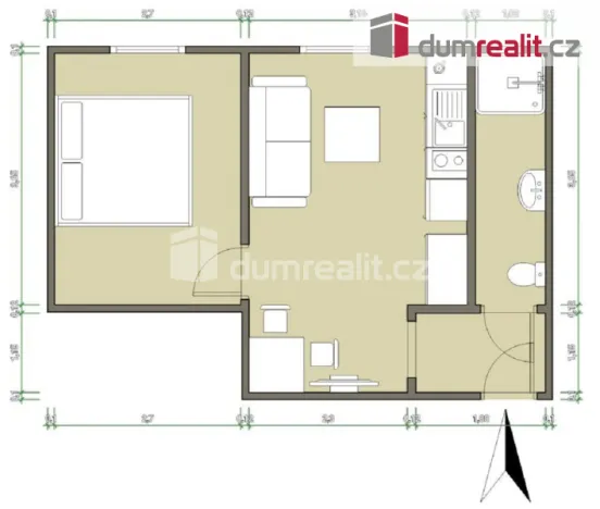 Pronájem bytu 2+kk, Luhačovice, Zatloukalova, 31 m2