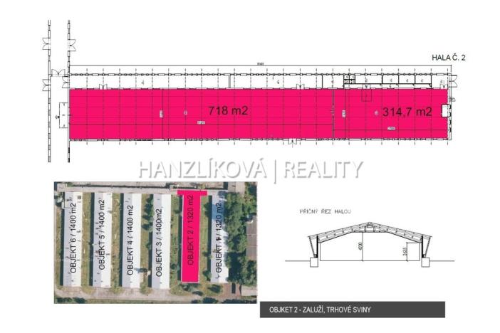Pronájem skladu, Slavče - Záluží, 1320 m2