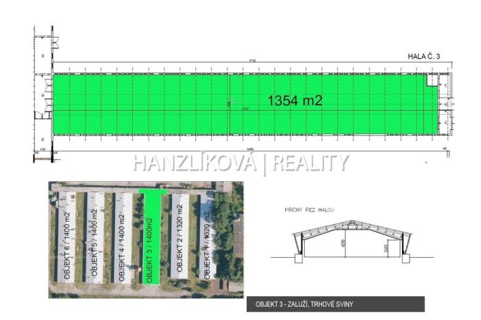 Pronájem skladu, Slavče - Záluží, 1320 m2