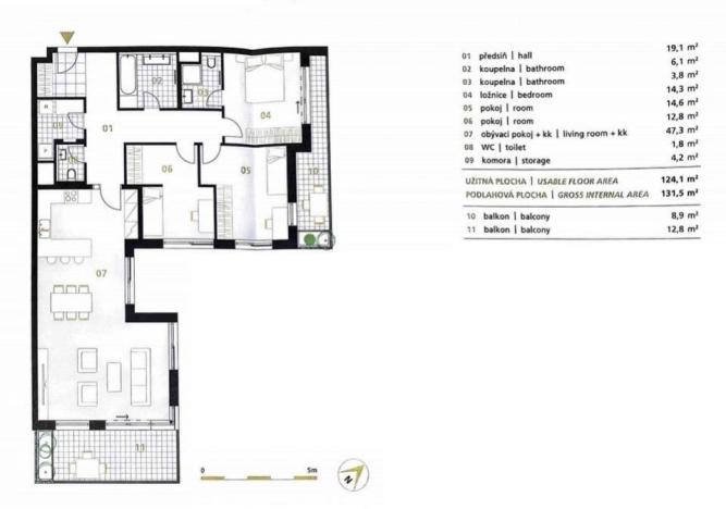 Prodej bytu 4+kk, Praha - Košíře, Na pomezí, 153 m2
