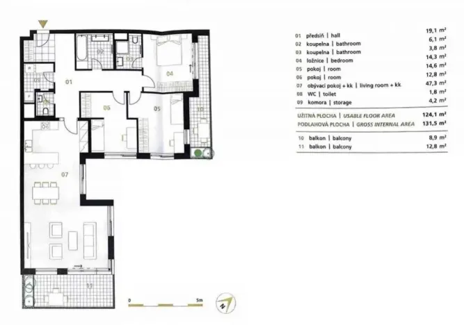 Prodej bytu 4+kk, Praha - Košíře, Na pomezí, 153 m2
